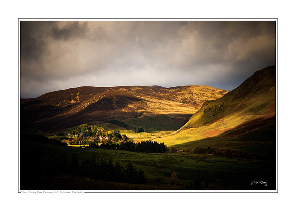 "Sun Setting Over Dalmunzie", Glenshee, Perthshire, Scotland