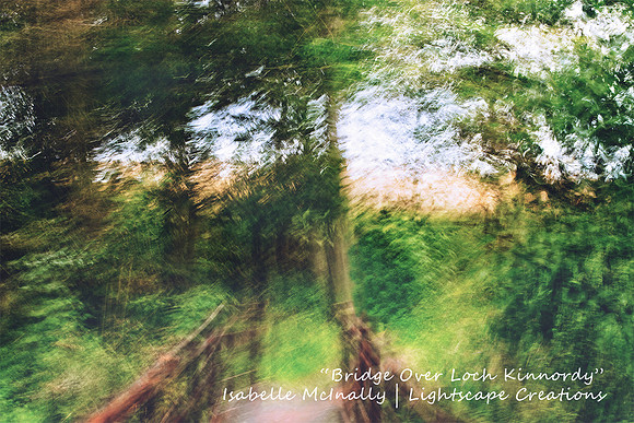 Impressionist photograph inspired by the Bridge Over Loch Kinnordy